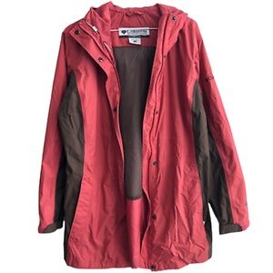 Columbia Women's Lightweight Breathable Zipped Jacket Windbreaker Pink/Brown XL